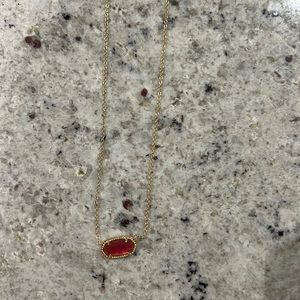 burgundy red kendra scott pendant necklace